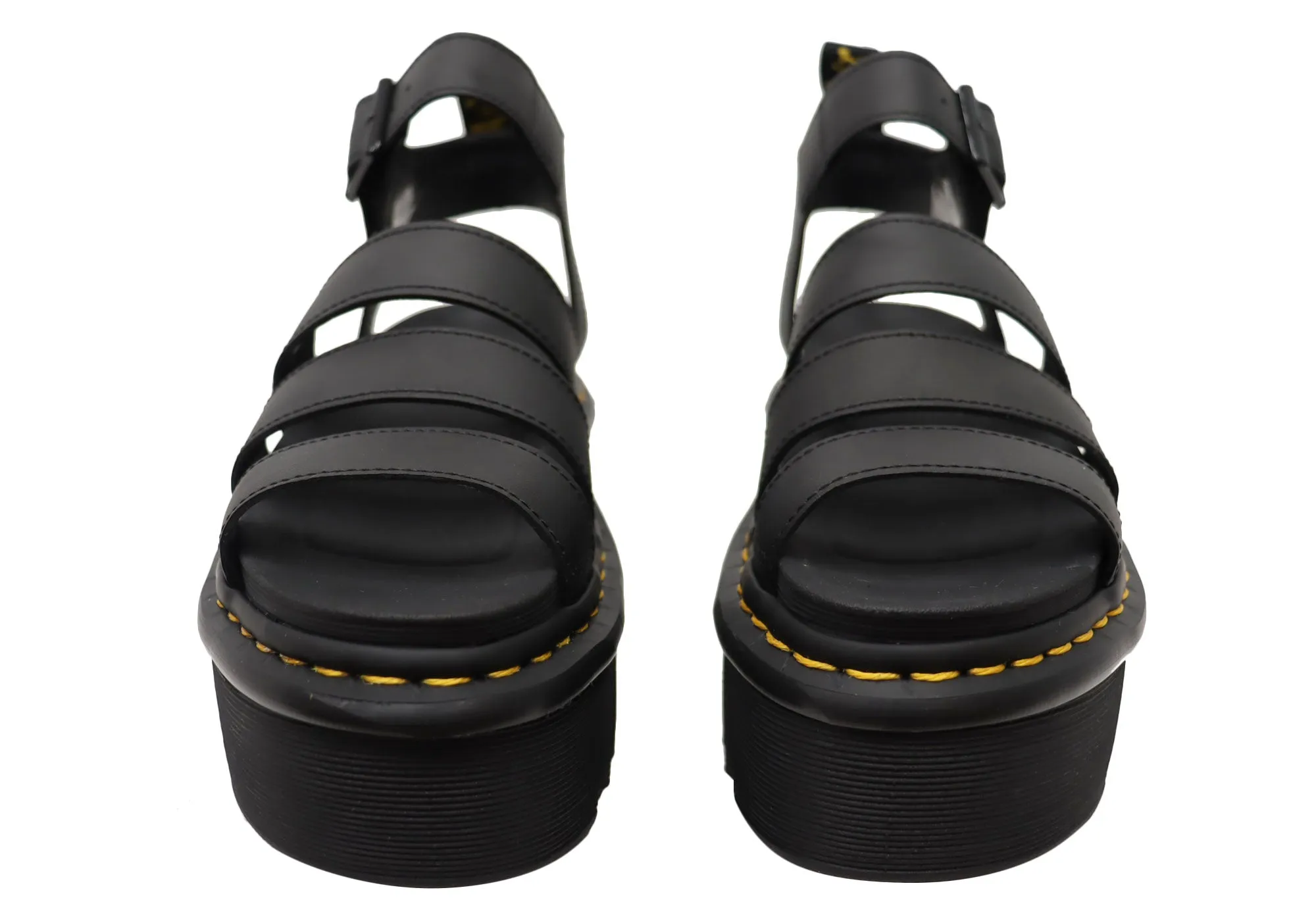 Dr. Martens Damen Blaire Quad Hydro Leder Plateau-Sandalen Dr. Martens Schuhe