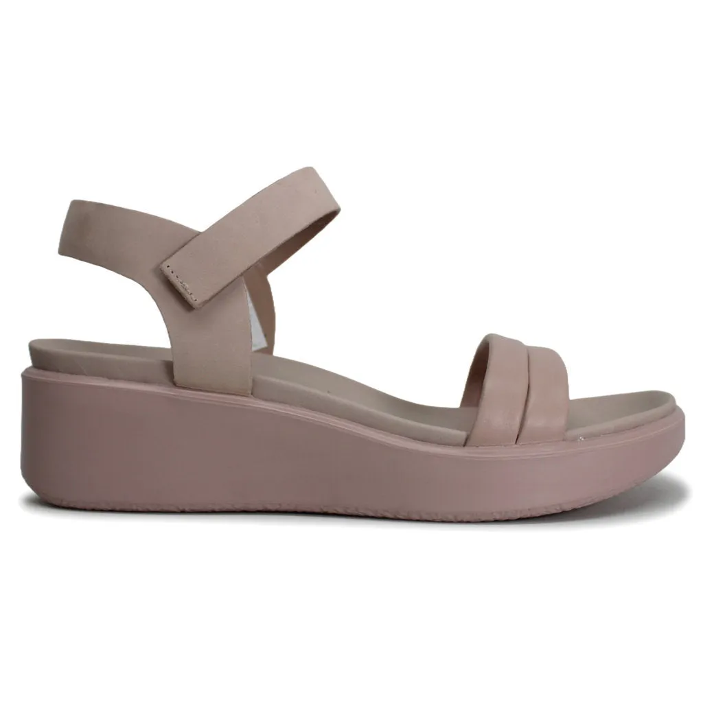 Ecco Flowt Lx Leder Damen Sandaletten mit Knöchelriemen und Keilabsatz