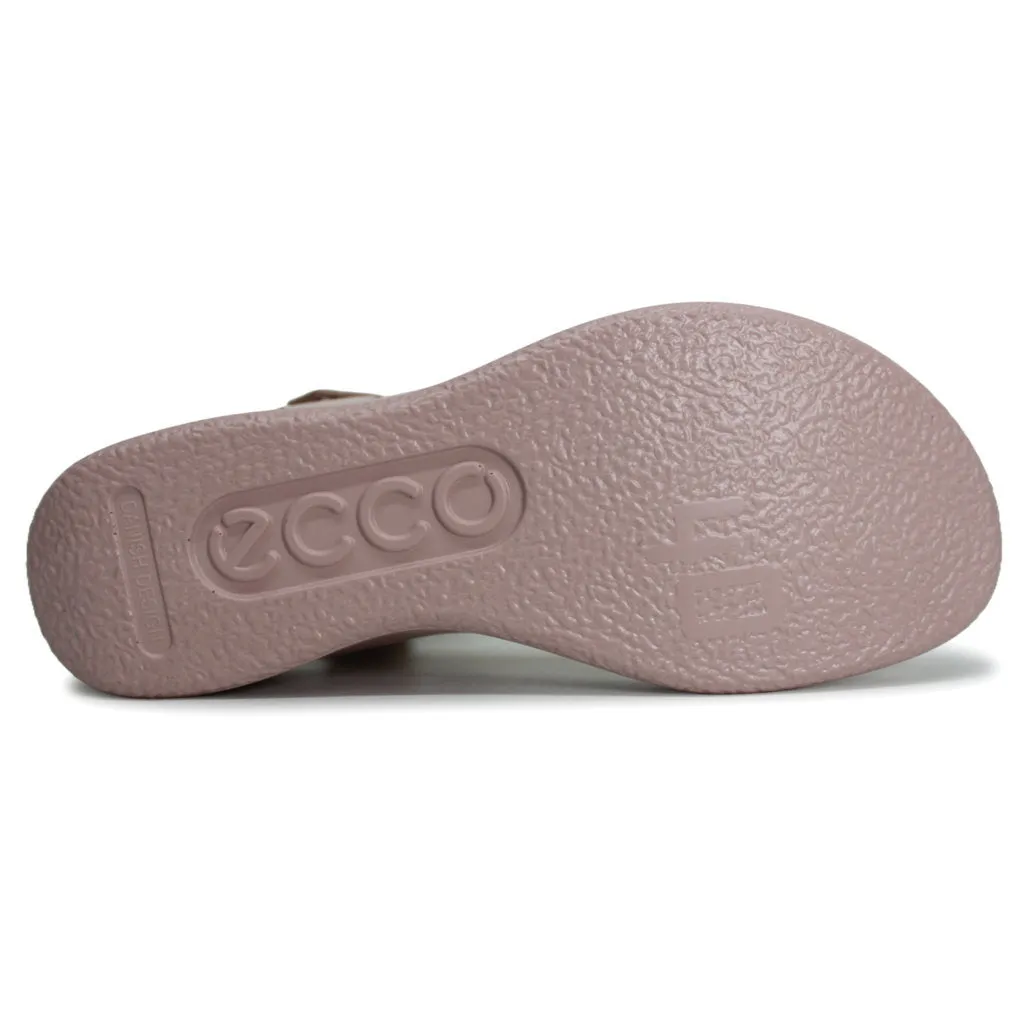 Ecco Flowt Lx Leder Damen Sandaletten mit Knöchelriemen und Keilabsatz