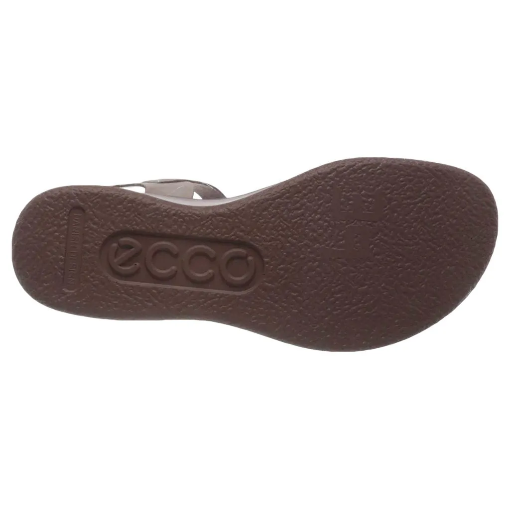 Ecco Flowt Lx Leder Damen Sandaletten mit Knöchelriemen und Keilabsatz