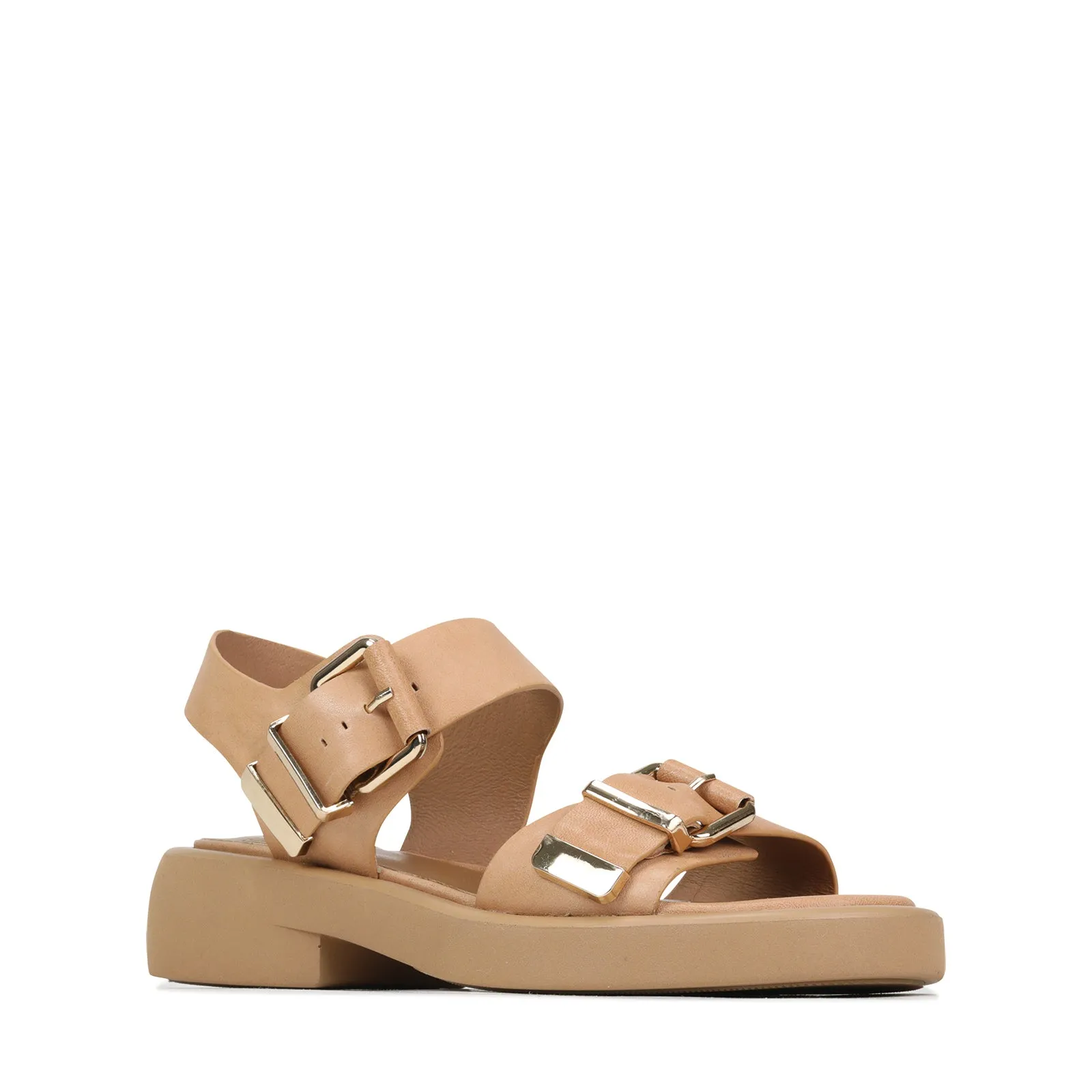 ELE PLATTFORM-SANDALEN AUS LEDER