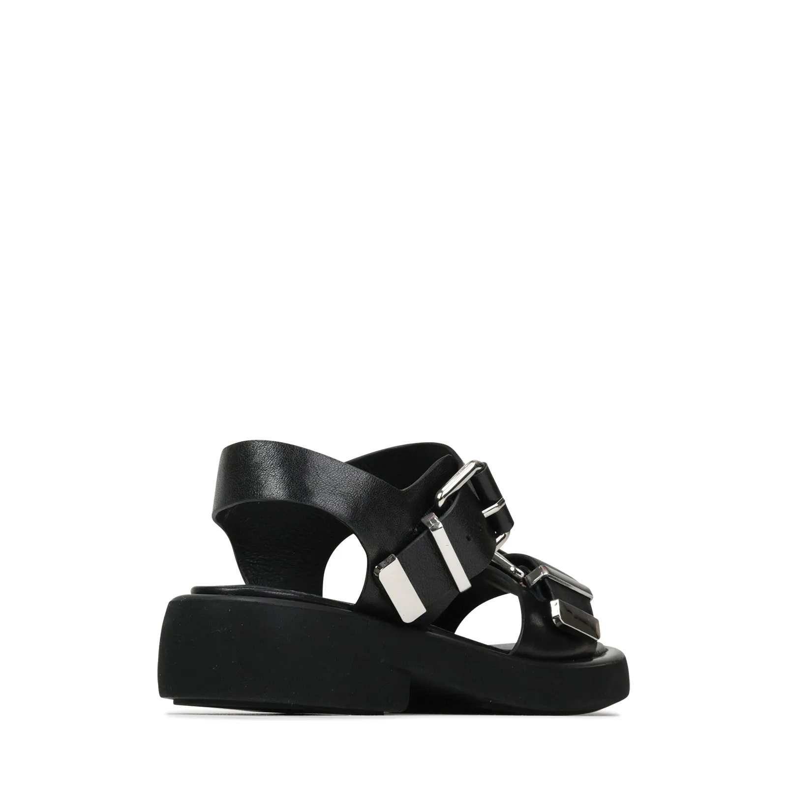 ELE PLATTFORM-SANDALEN AUS LEDER