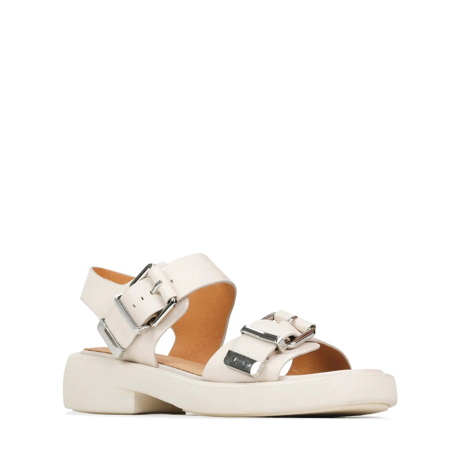 ELE PLATTFORM-SANDALEN AUS LEDER