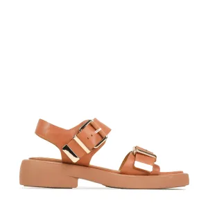 ELE PLATTFORM-SANDALEN AUS LEDER