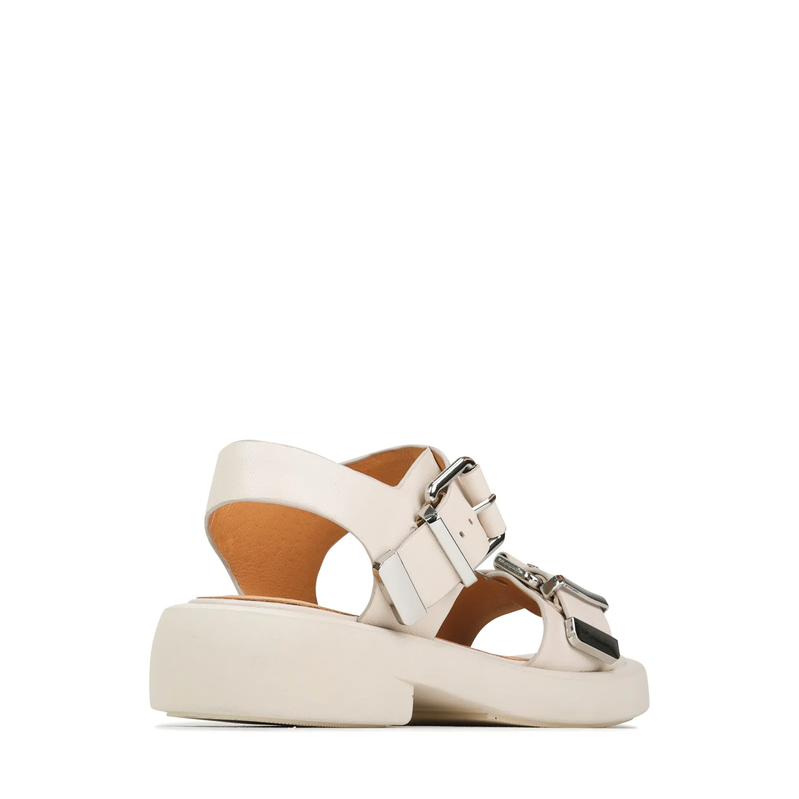 ELE PLATTFORM-SANDALEN AUS LEDER