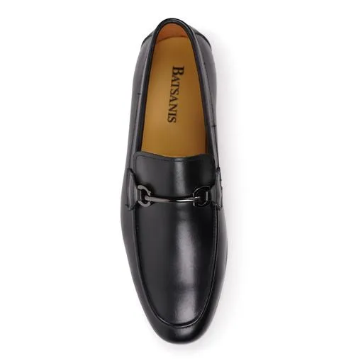 Ethan Schwarzes Kalbsleder-Loafer