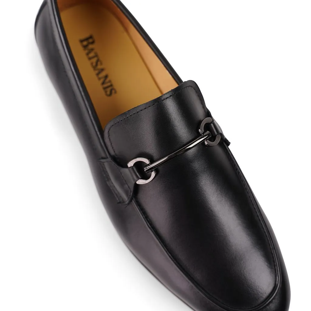 Ethan Schwarzes Kalbsleder-Loafer