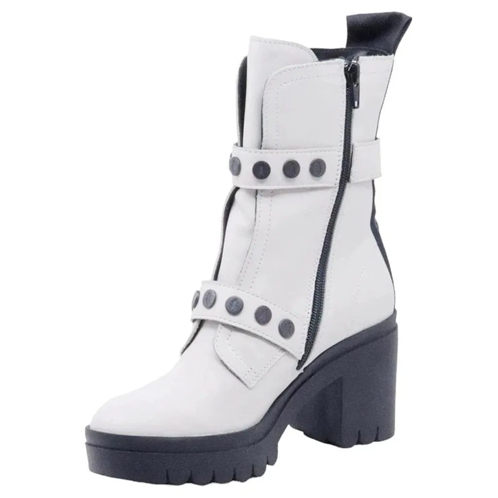 Fly London Tama888Fly Leder Stiefeletten für Damen mit Blockabsatz und Reißverschluss