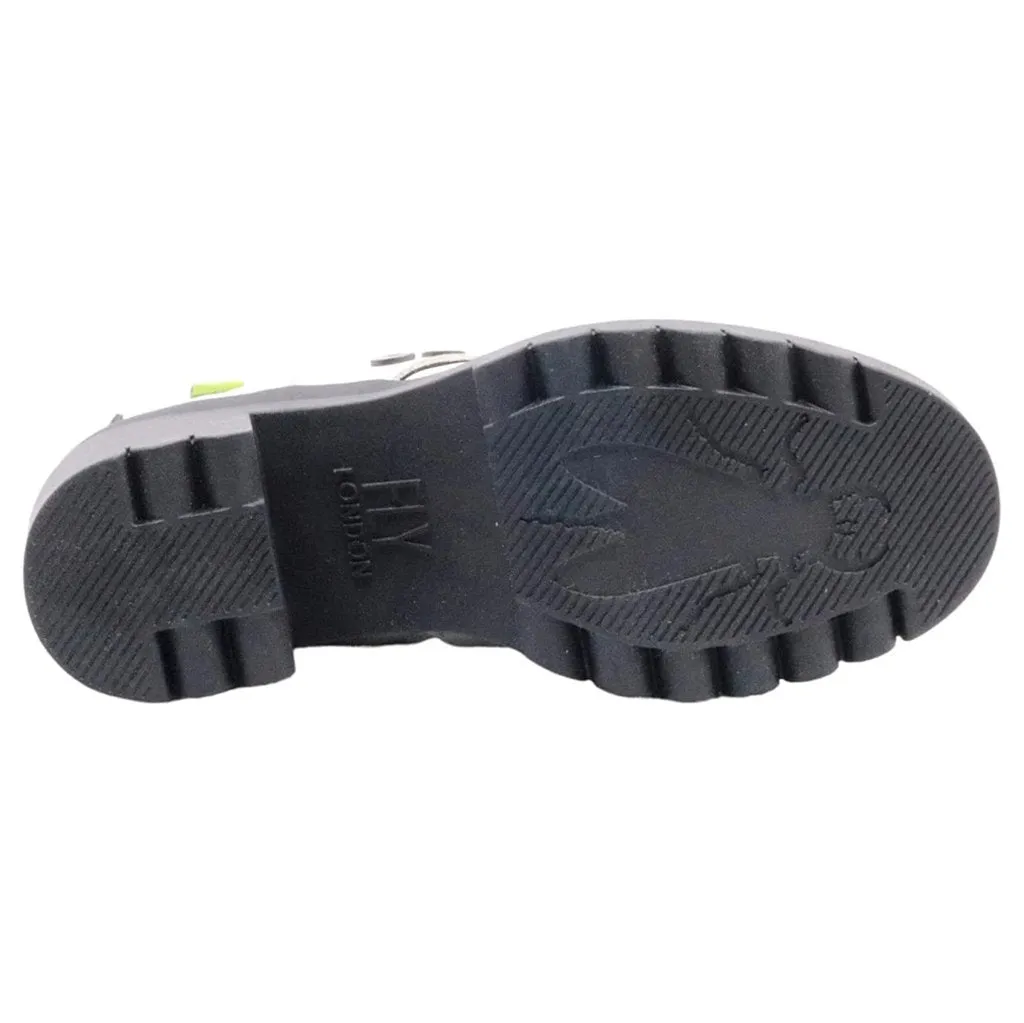 Fly London Tama888Fly Leder Stiefeletten für Damen mit Blockabsatz und Reißverschluss