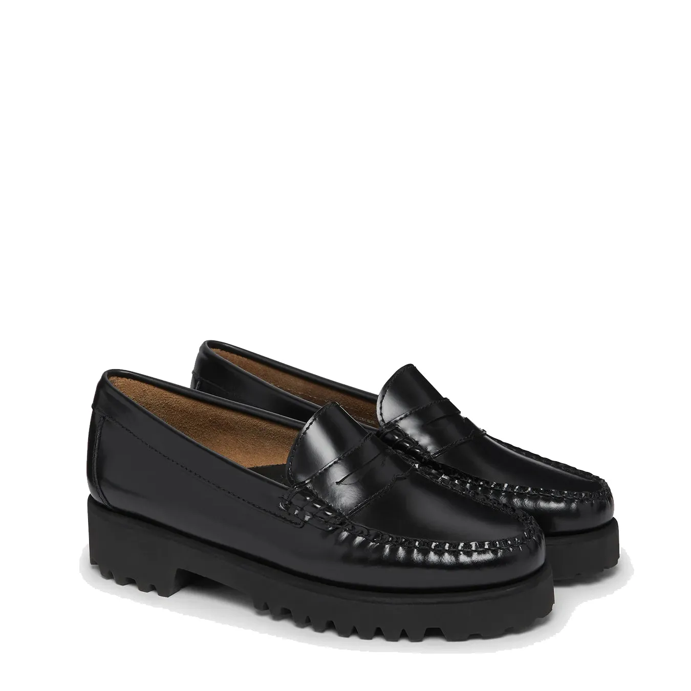 G.H.Bass Damen Weejuns 90er Jahre Penny Loafers Schwarz Leder