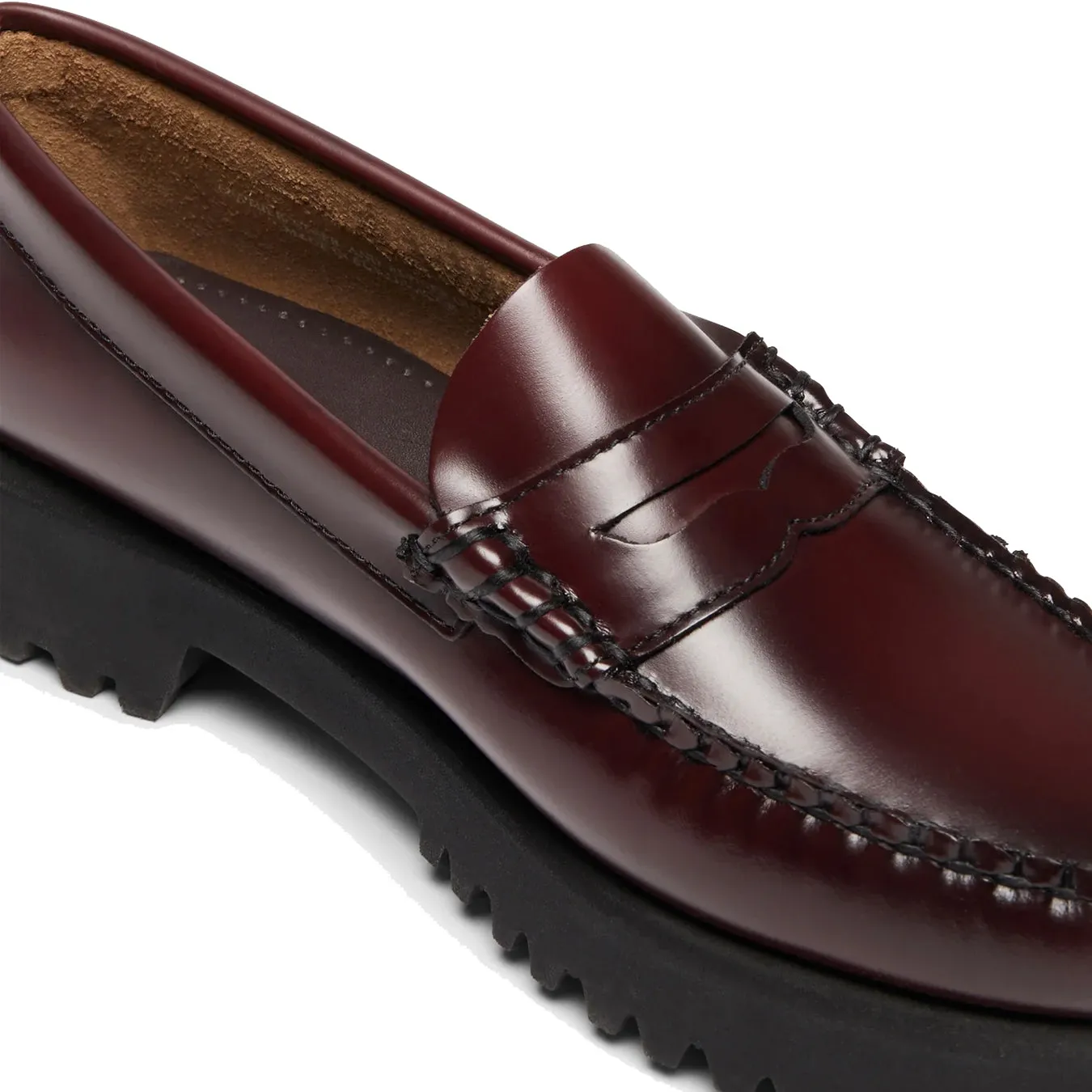 G.H.Bass Damen Weejuns 90er Jahre Penny Loafers Weinrot Leder G.H.Bass Schuhe