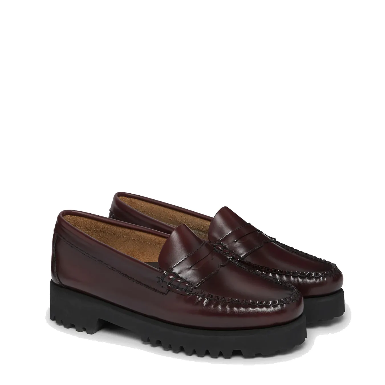 G.H.Bass Damen Weejuns 90er Jahre Penny Loafers Weinrot Leder G.H.Bass Schuhe