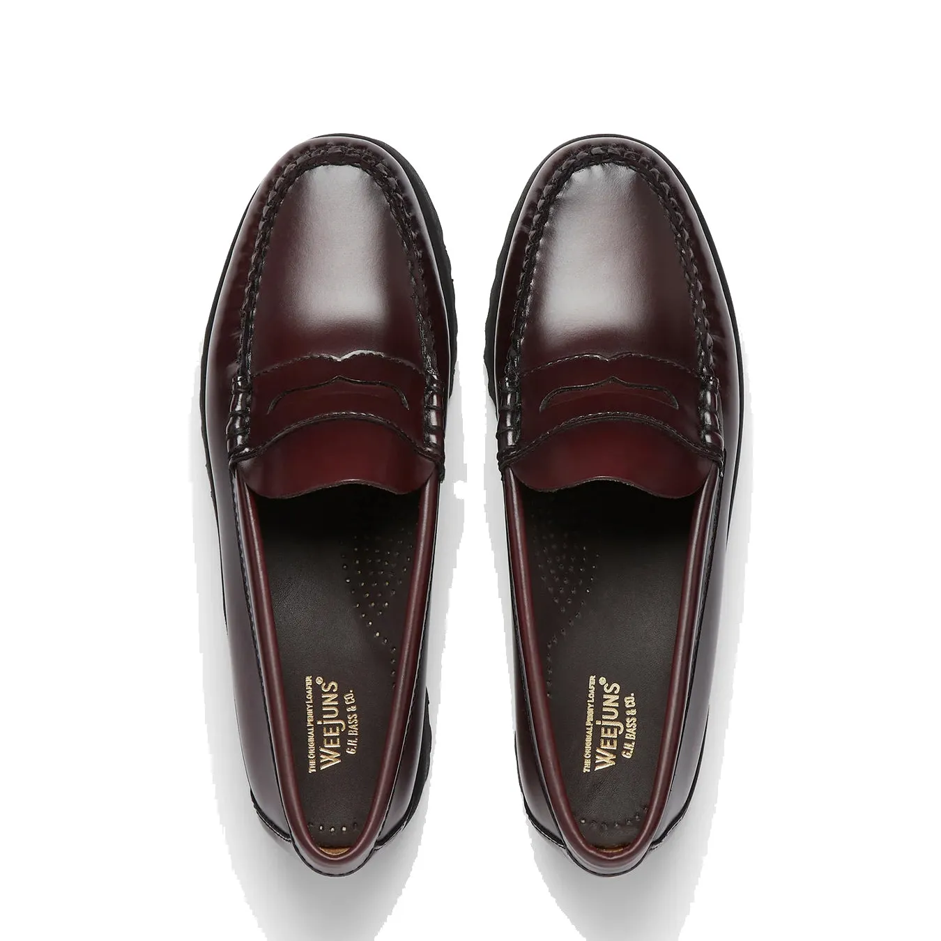 G.H.Bass Damen Weejuns 90er Jahre Penny Loafers Weinrot Leder G.H.Bass Schuhe