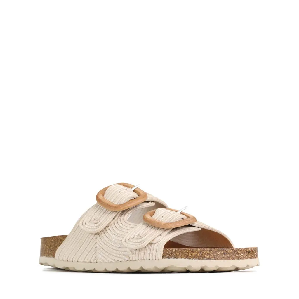 GIANA LEDER-SLIDES SANDALEN