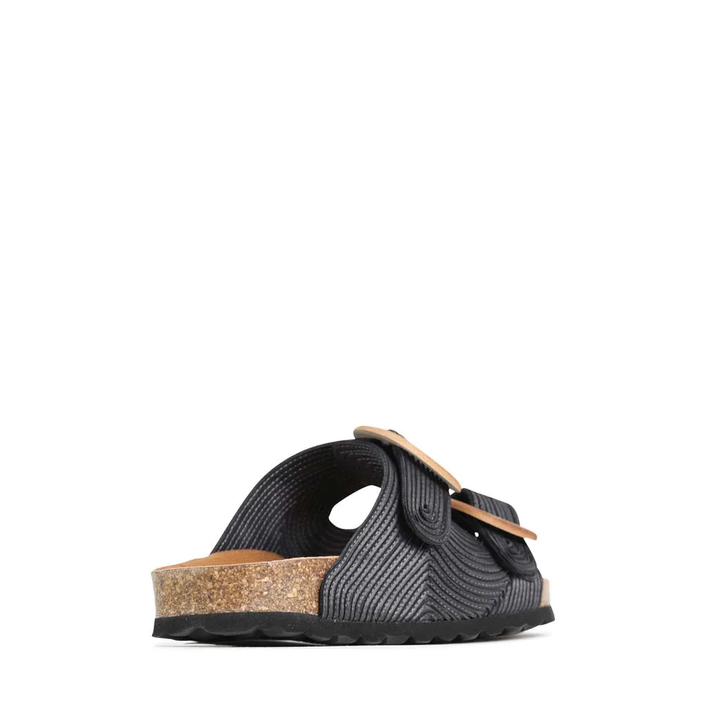 GIANA LEDER-SLIDES SANDALEN