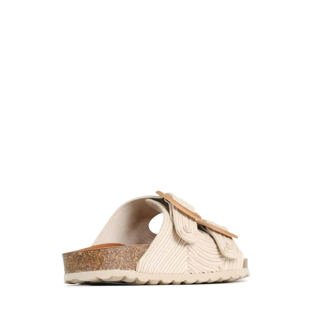 GIANA LEDER-SLIDES SANDALEN