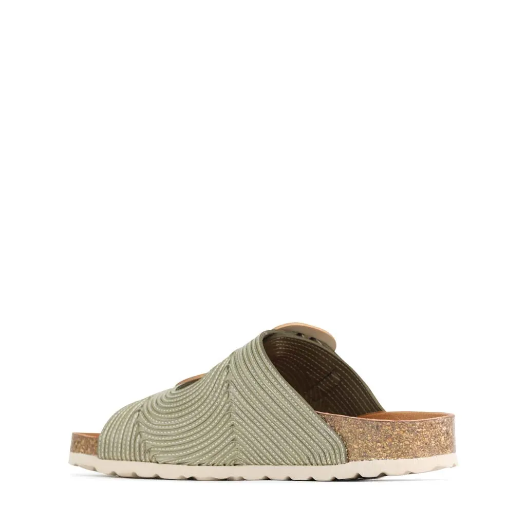 GIANA LEDER-SLIDES SANDALEN