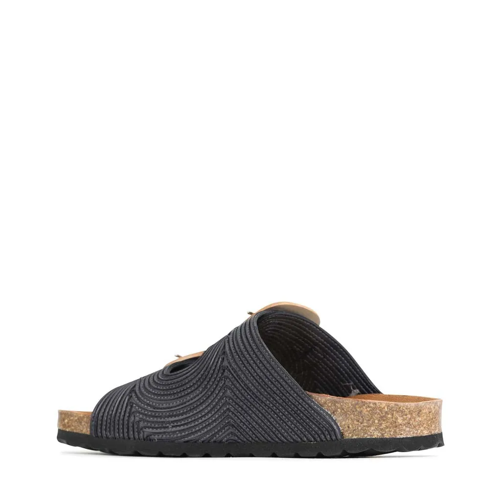 GIANA LEDER-SLIDES SANDALEN