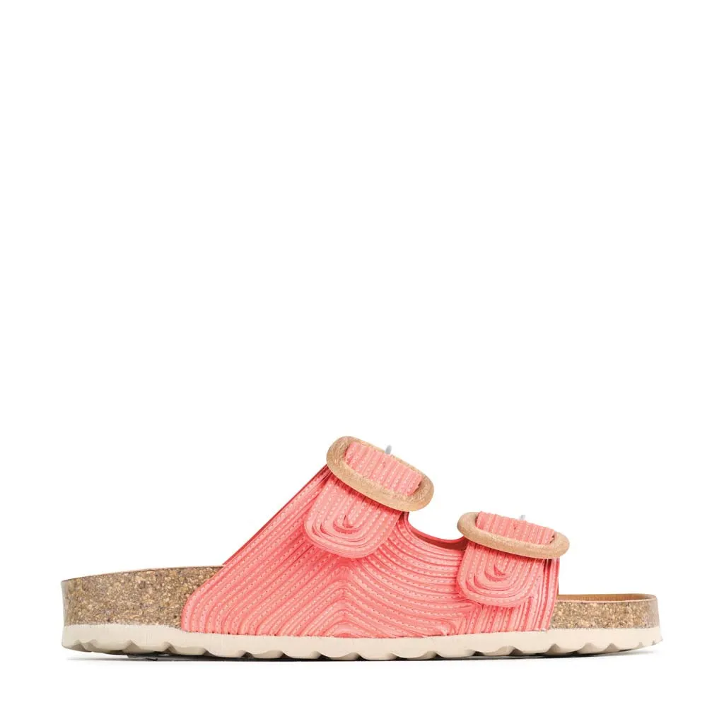 GIANA LEDER-SLIDES SANDALEN