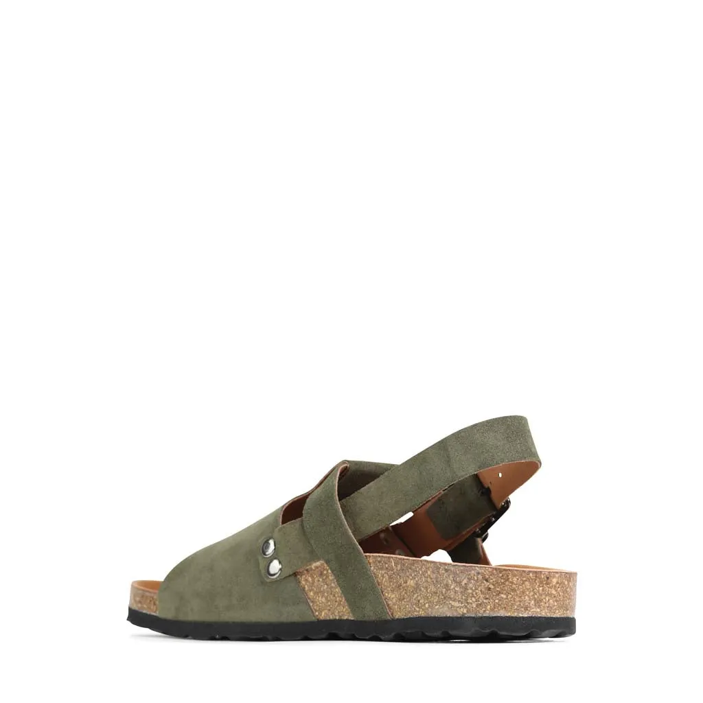 GIANN CROSSOVER RIEMCHENSANDALEN AUS LEDER
