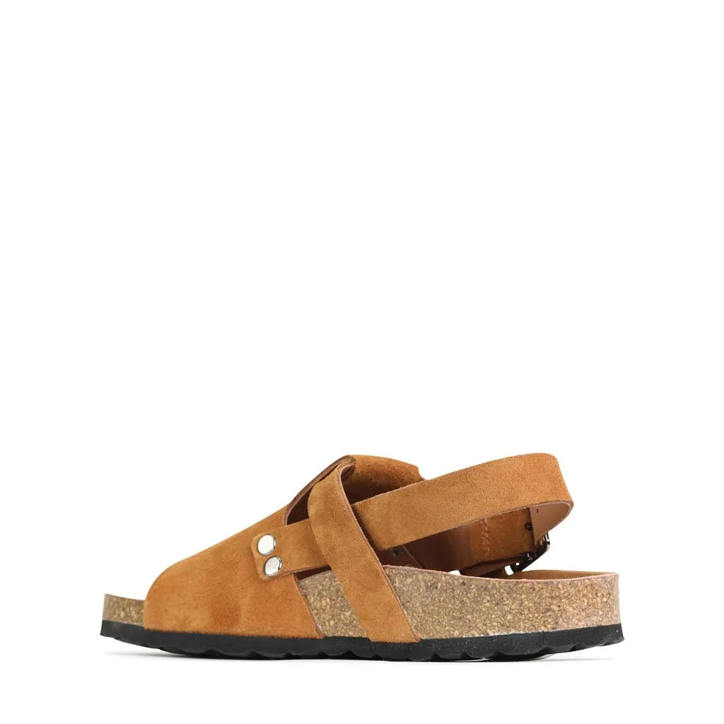 GIANN CROSSOVER RIEMCHENSANDALEN AUS LEDER