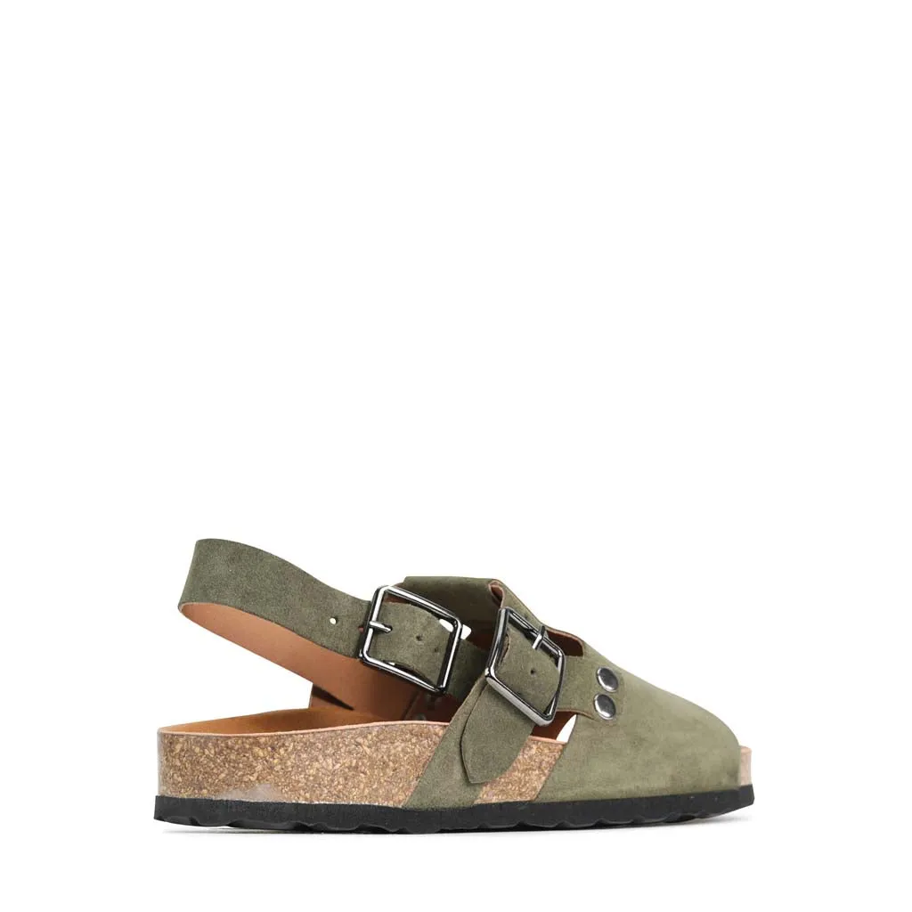 GIANN CROSSOVER RIEMCHENSANDALEN AUS LEDER