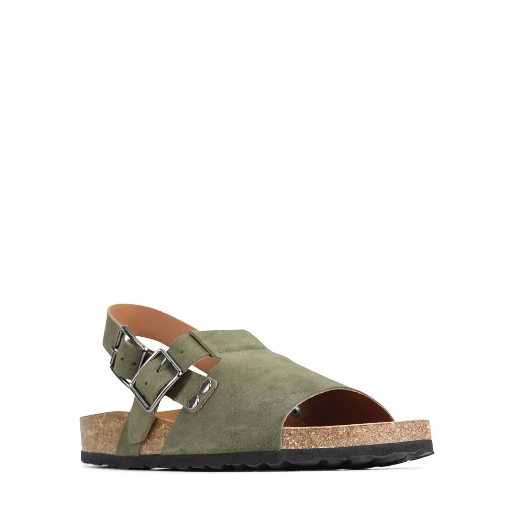 GIANN CROSSOVER RIEMCHENSANDALEN AUS LEDER
