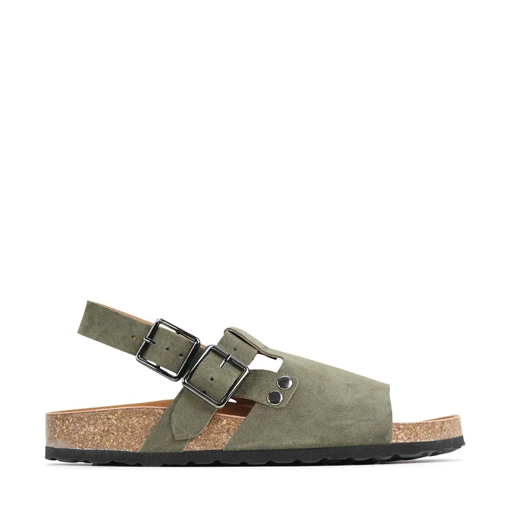 GIANN CROSSOVER RIEMCHENSANDALEN AUS LEDER