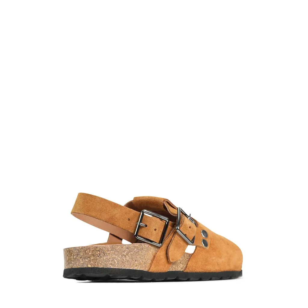 GIANN CROSSOVER RIEMCHENSANDALEN AUS LEDER