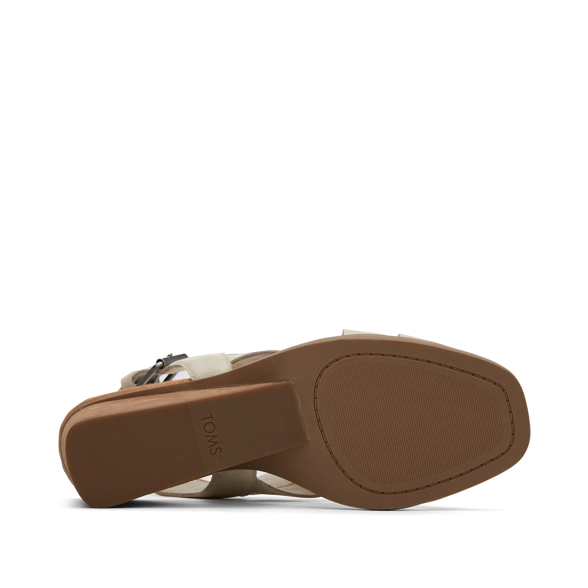 Gracie Creme-Leder Keil-Sandalette