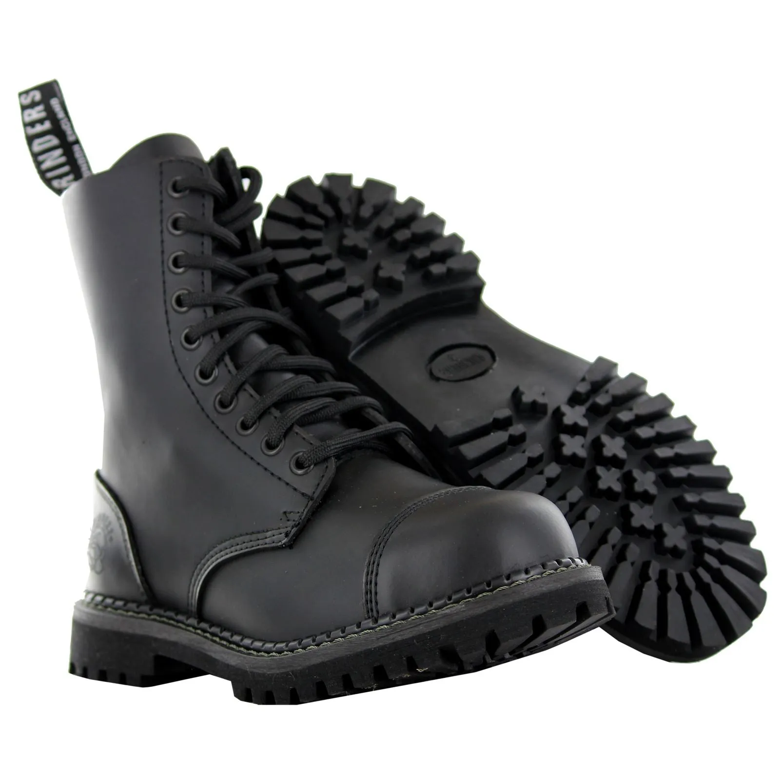 Grinders Stag Cs Derby Black Unisex Stiefel mit Stahlkappe