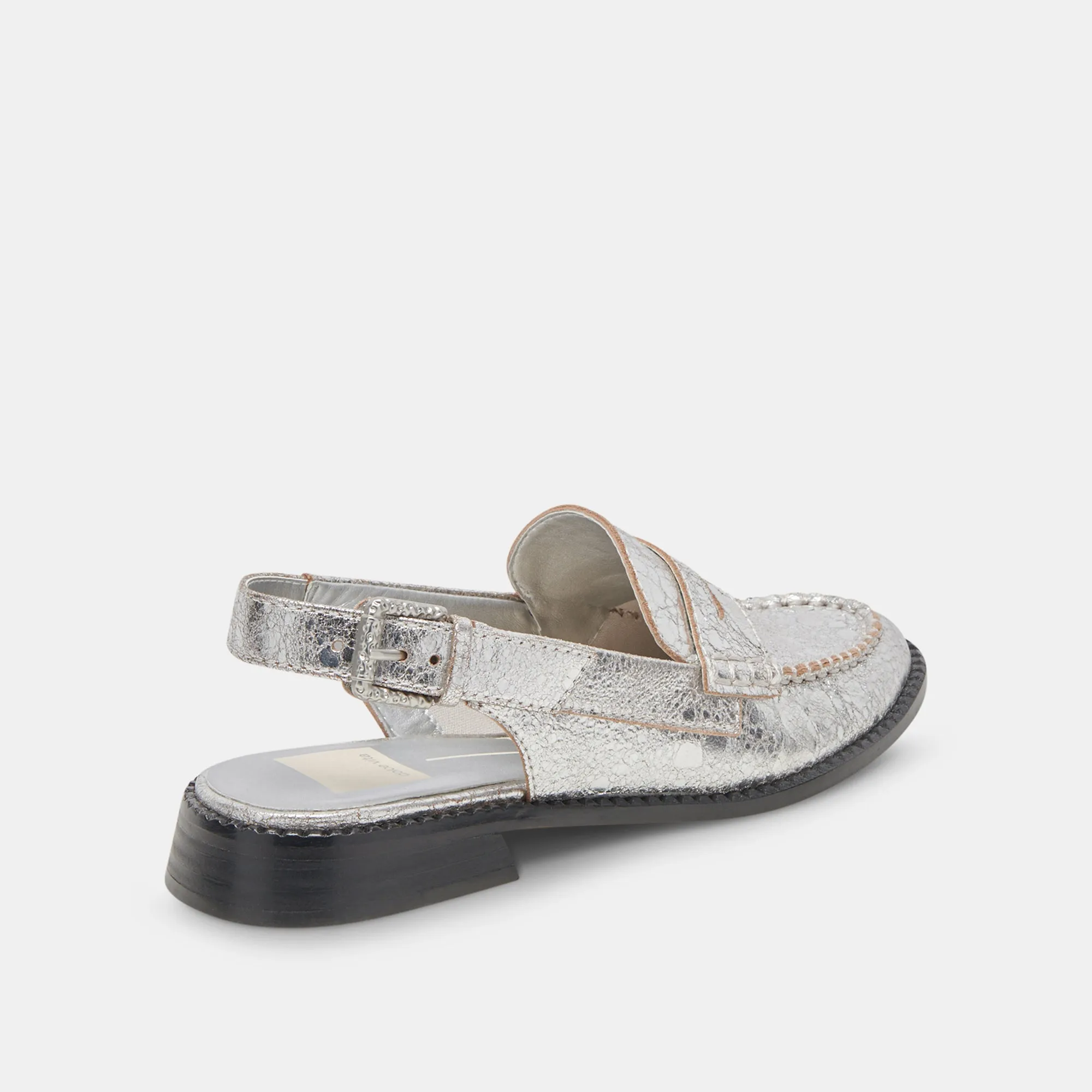HARDI LOAFERS SILBER CRACKLED LEDER