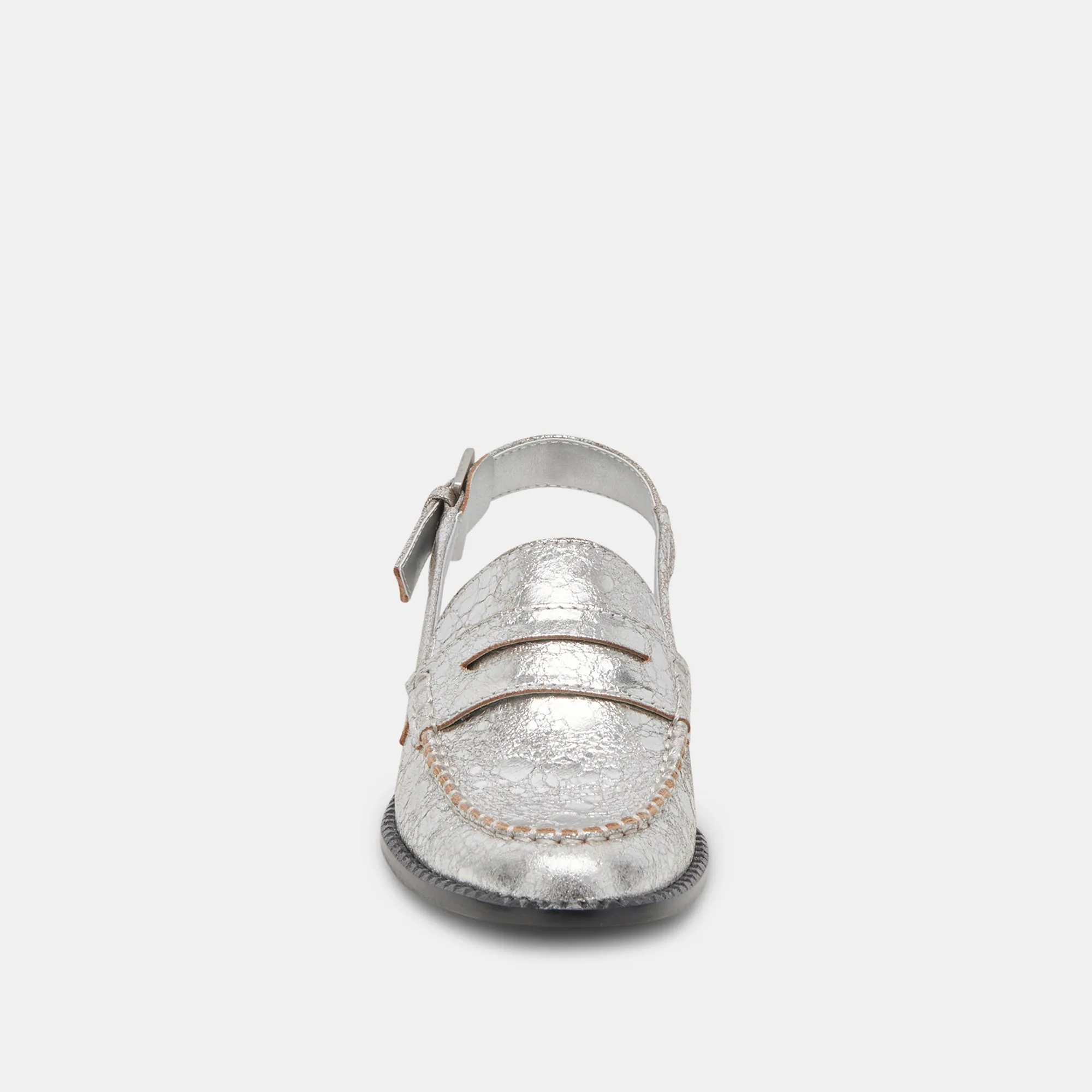 HARDI LOAFERS SILBER CRACKLED LEDER