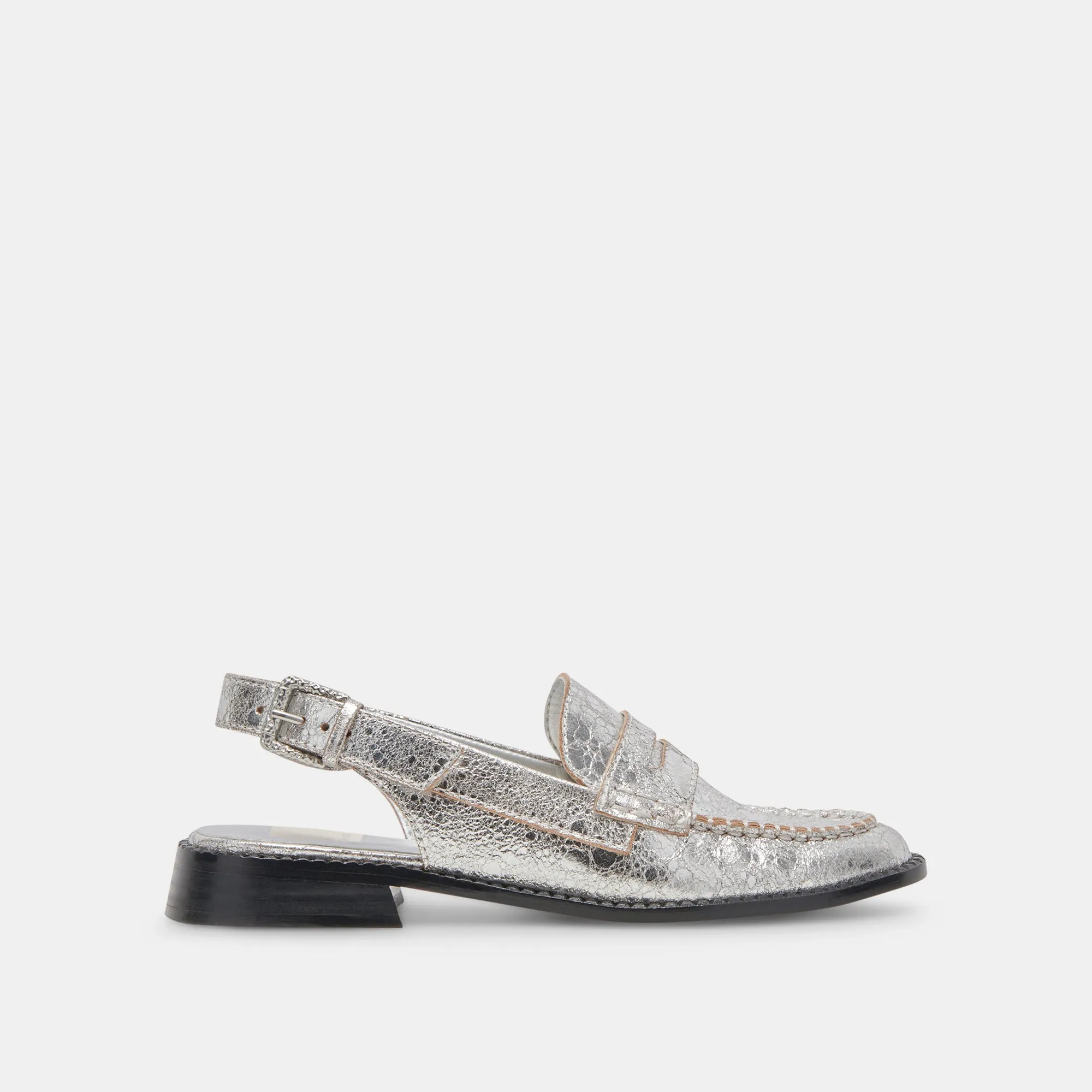 HARDI LOAFERS SILBER CRACKLED LEDER