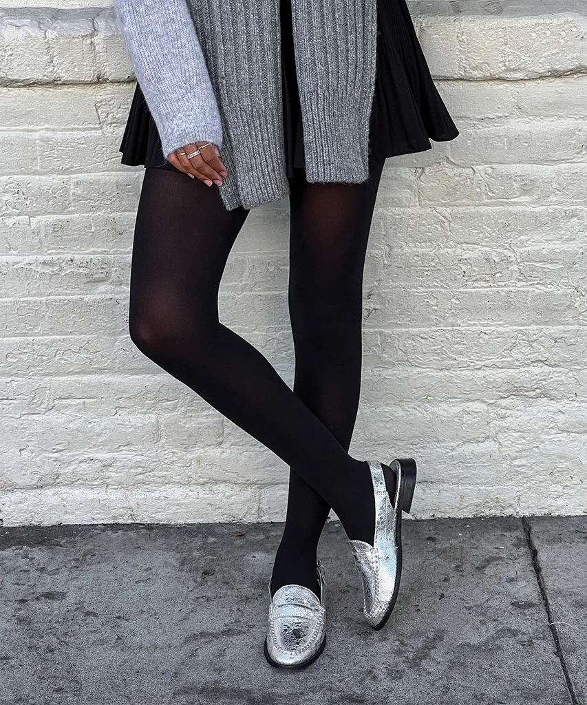HARDI LOAFERS SILBER CRACKLED LEDER