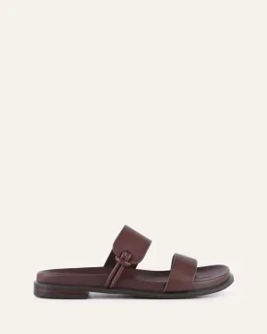 HAYES FLACHER SANDALEN BRAUNES LEDER