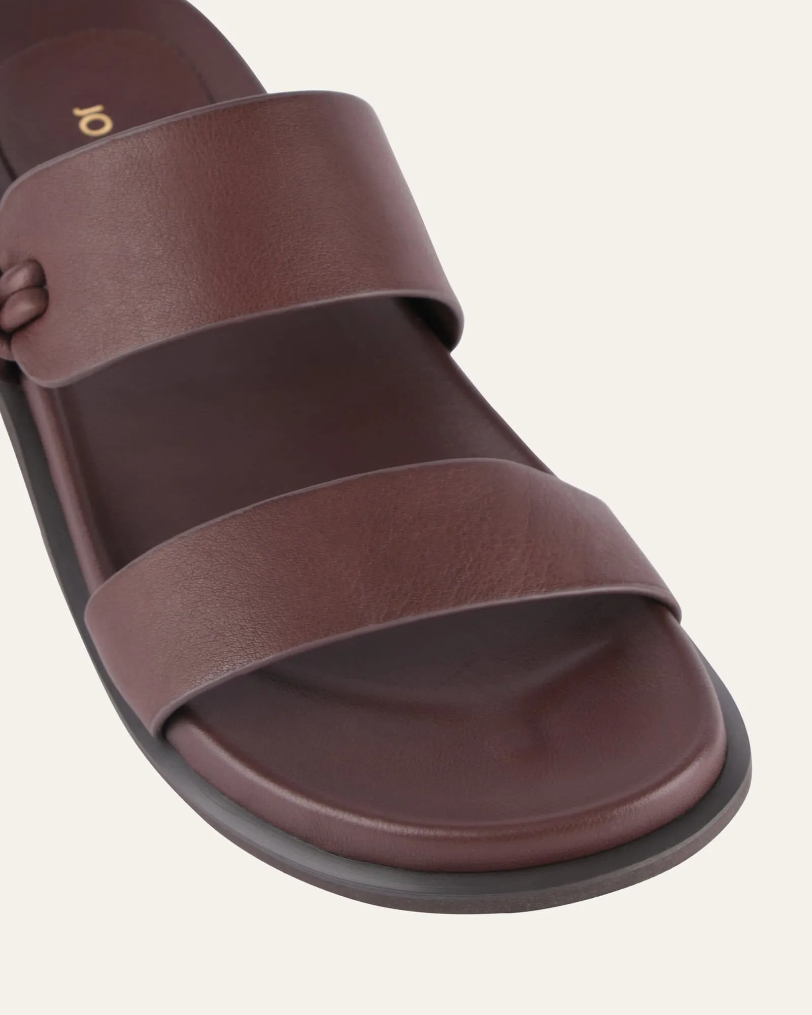 HAYES FLACHER SANDALEN BRAUNES LEDER