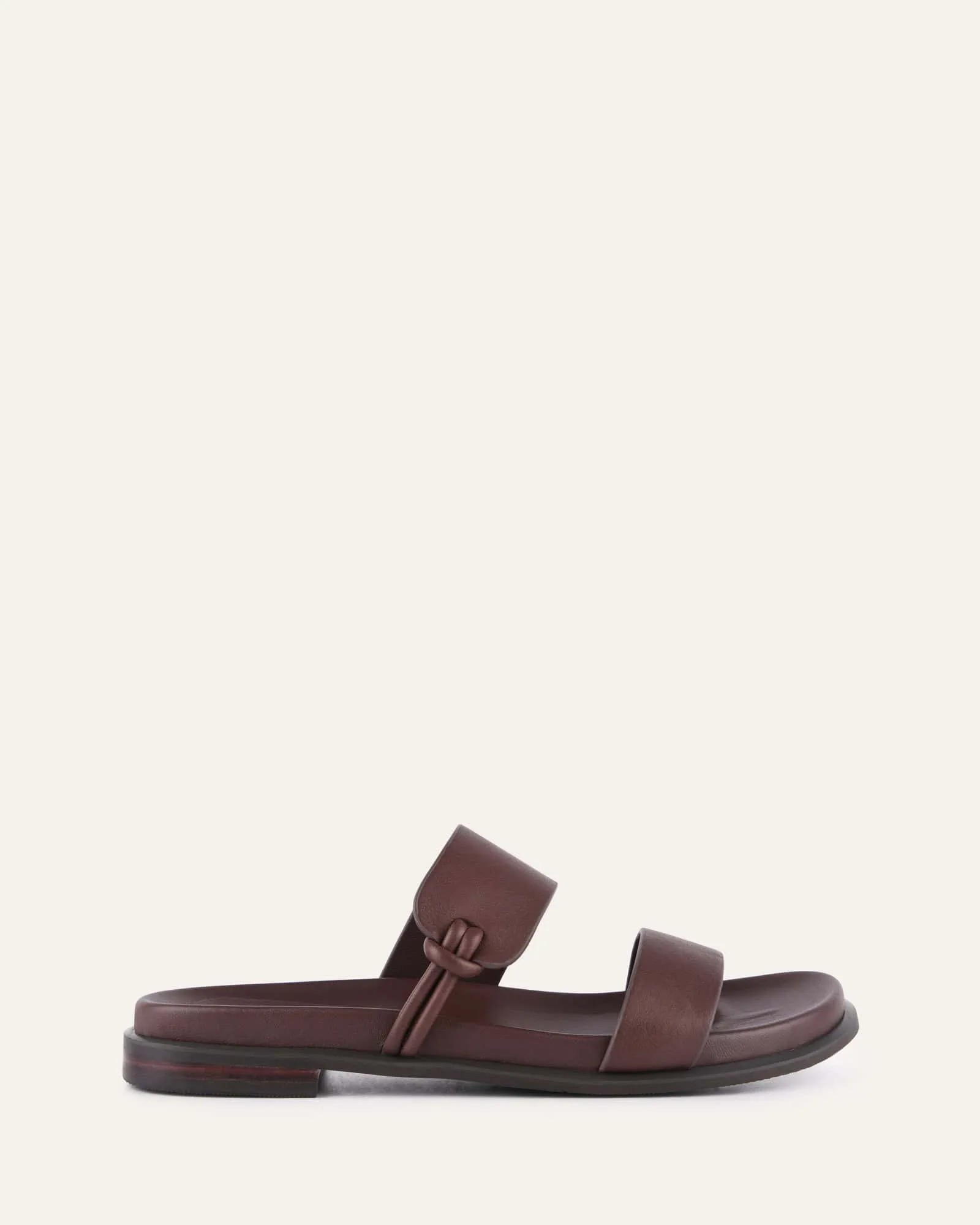 HAYES FLACHER SANDALEN BRAUNES LEDER