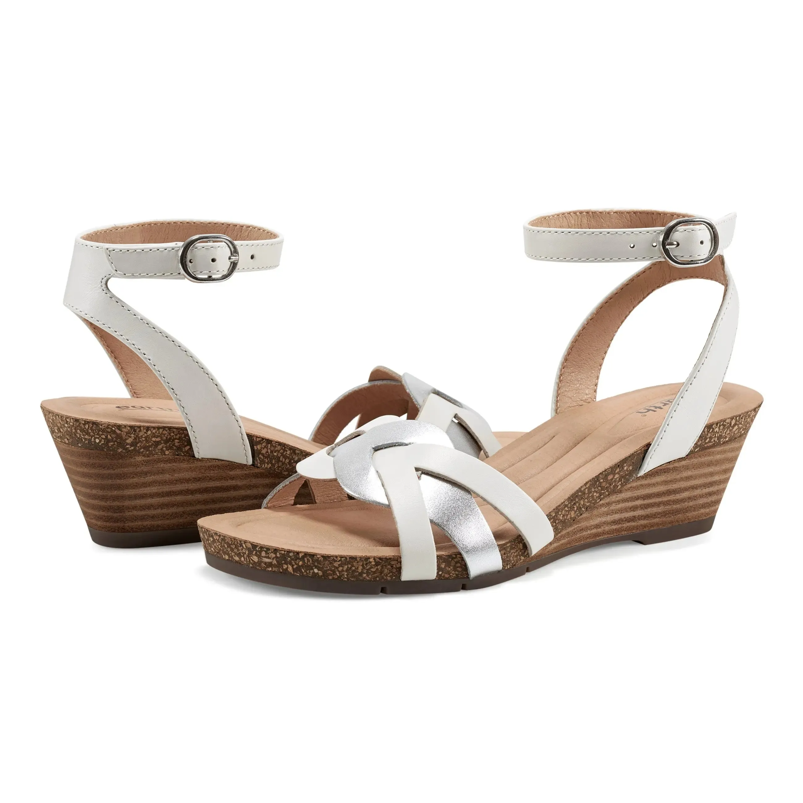 Herly Gewebte Riemchen-Sandalen mit Plateausohle