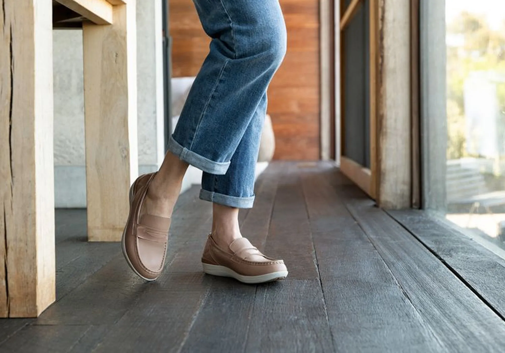 Homyped Glee Penny Loafer Damen Lederschuhe Bequeme Unterstützende Schuhe Homyped Schuhe