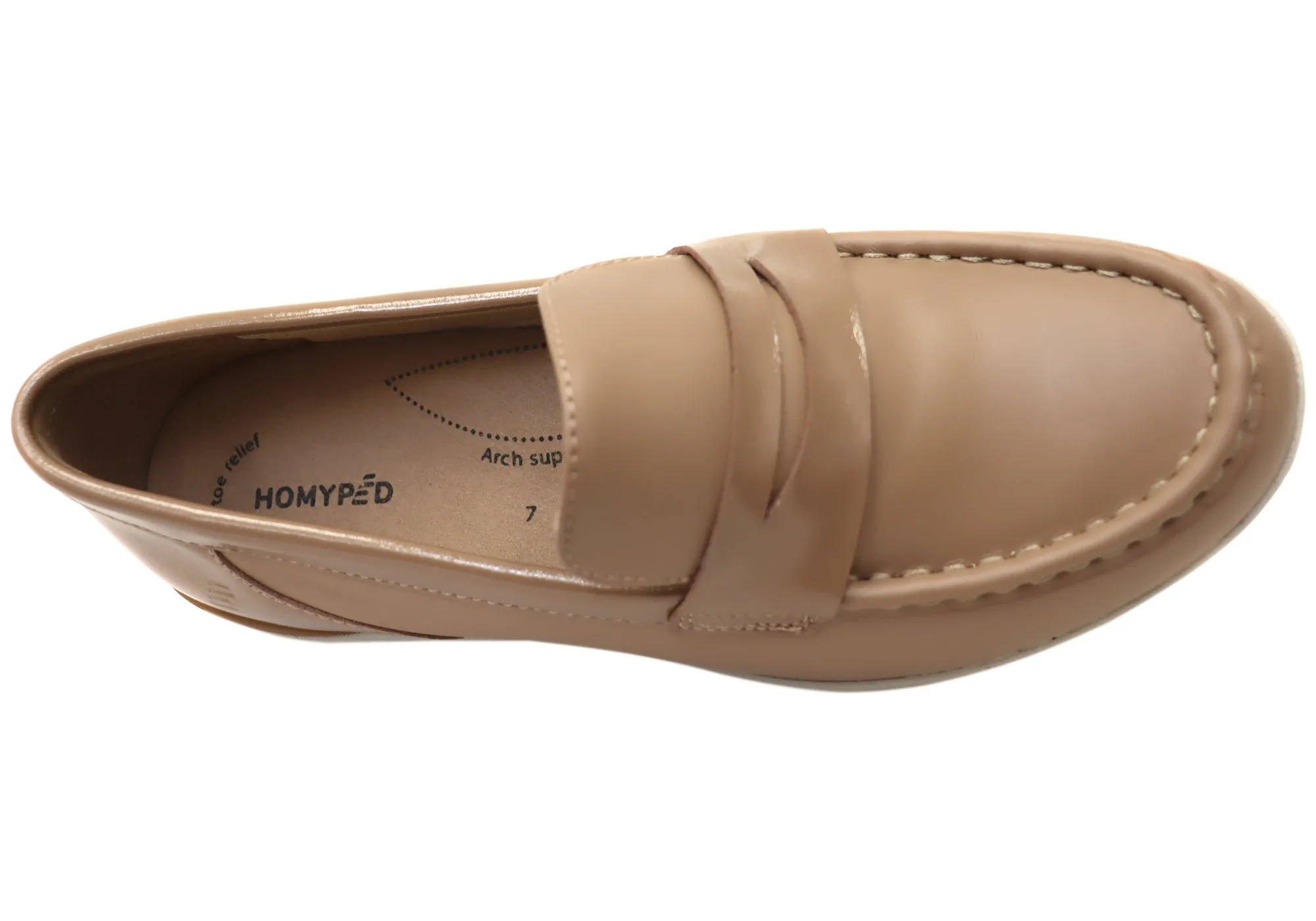 Homyped Glee Penny Loafer Damen Lederschuhe Bequeme Unterstützende Schuhe Homyped Schuhe