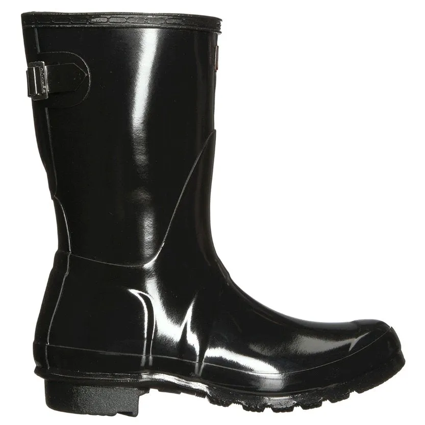 Hunter Original Kurze Stiefel mit verstellbarem Rücken, glänzendes Gummi, Damen-Kurzstiefel