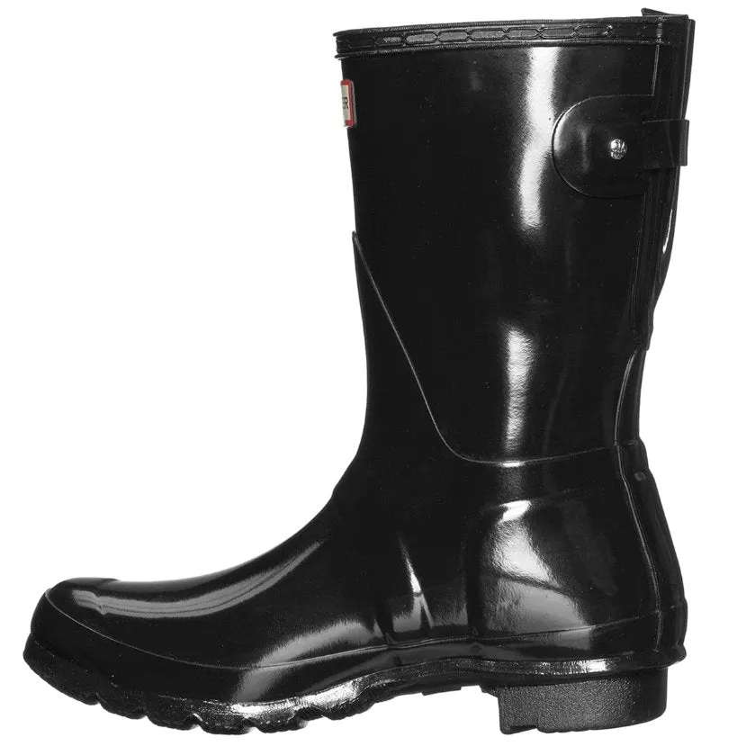 Hunter Original Kurze Stiefel mit verstellbarem Rücken, glänzendes Gummi, Damen-Kurzstiefel