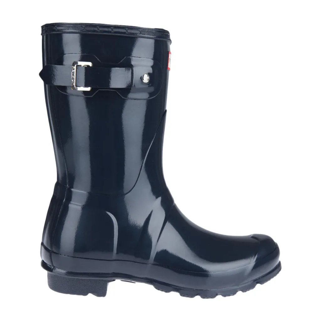 Hunter Original Glanzgummi Damen Kurzstiefel zum Reinschlüpfen