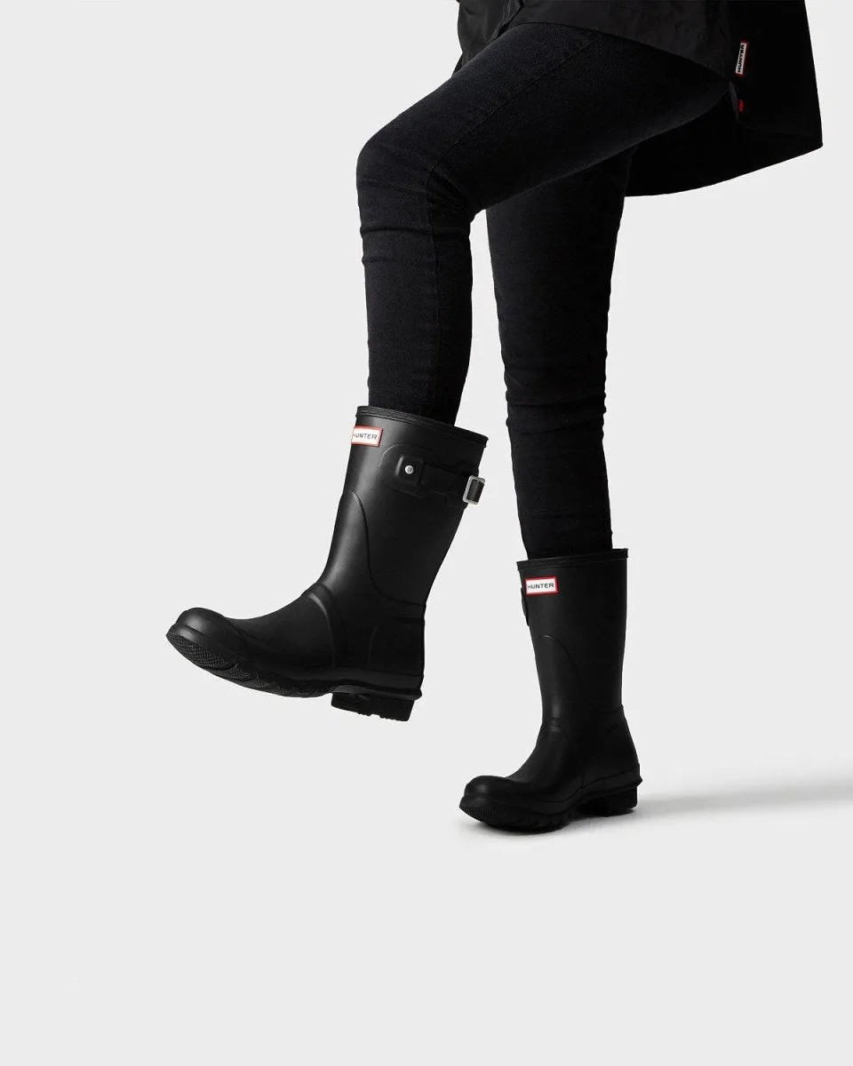 Hunter Original Kurze Regenstiefel für Damen Schwarz