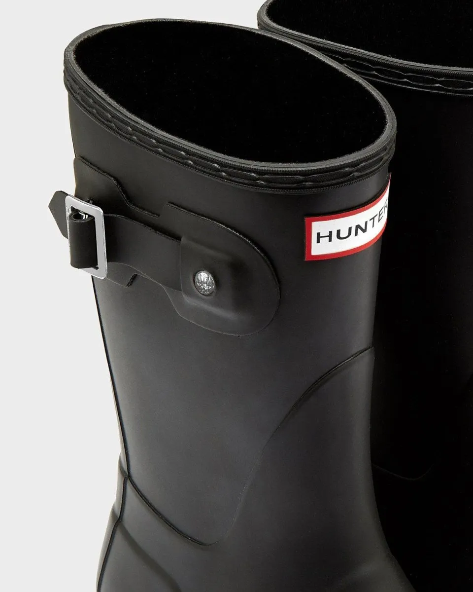 Hunter Original Kurze Regenstiefel für Damen Schwarz