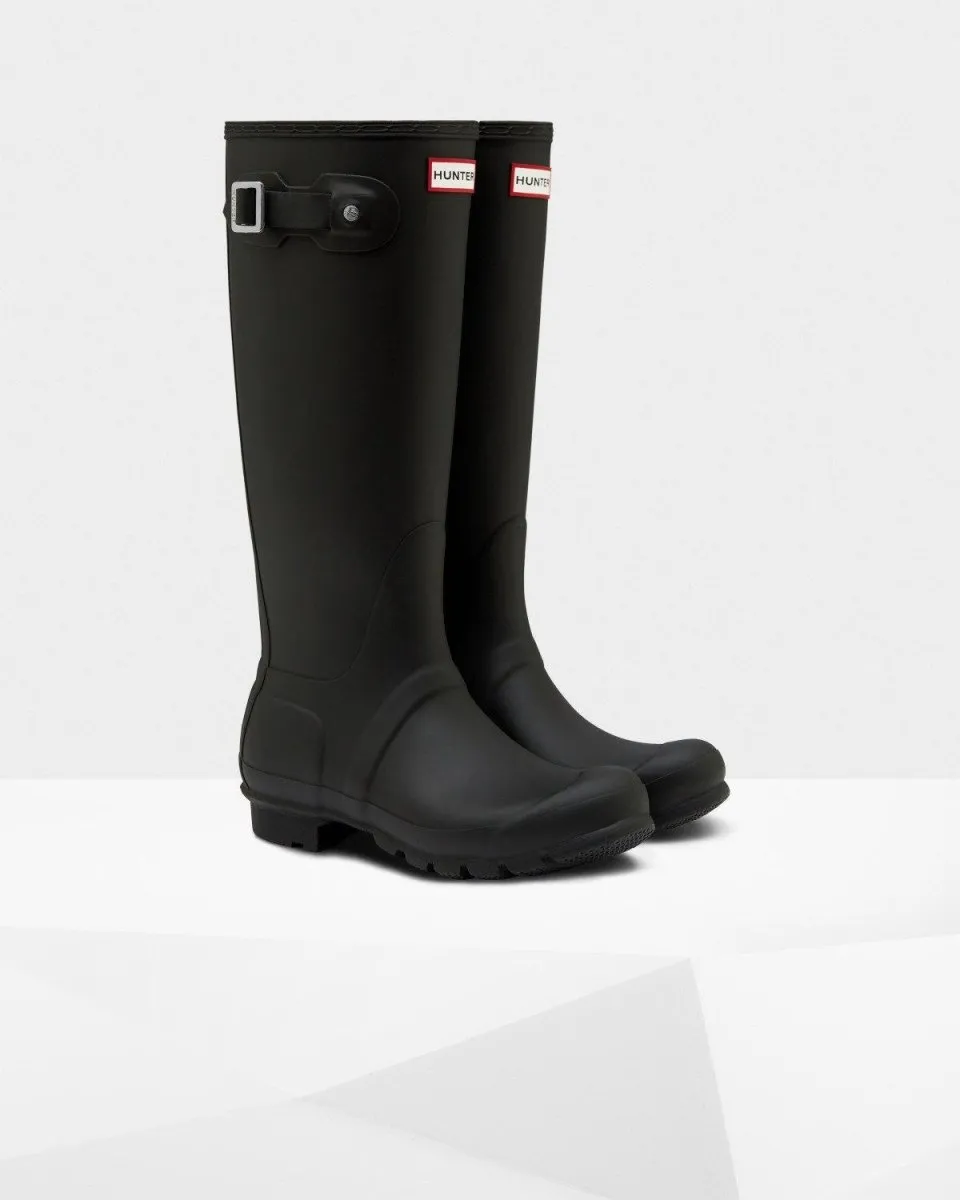 Hunter Original Hohe Regenstiefel für Damen Schwarz