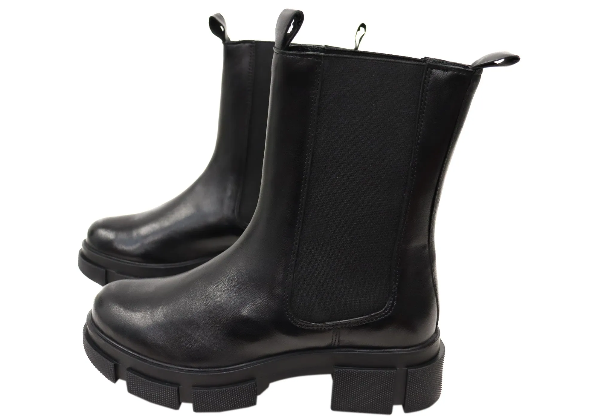 Hush Puppies Alisa Damen Bequeme Leder Knöchelstiefel Hush Puppies Schuhe