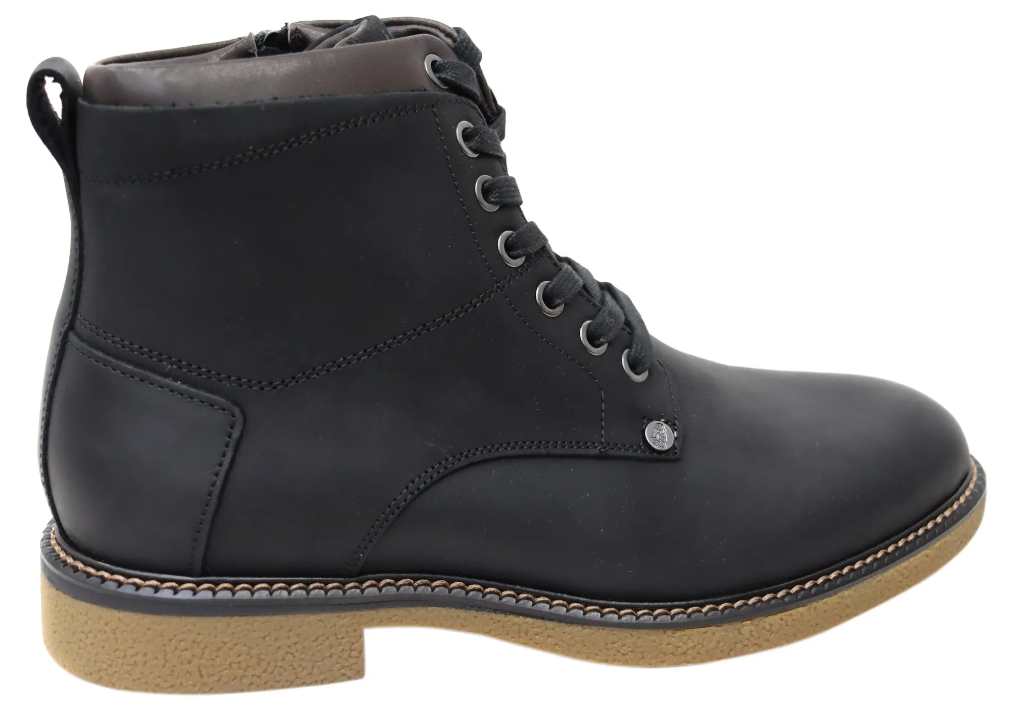 Hush Puppies Montreal Herren Lederstiefel mit Schnürung in weiter Weite Hush Puppies Schuhe