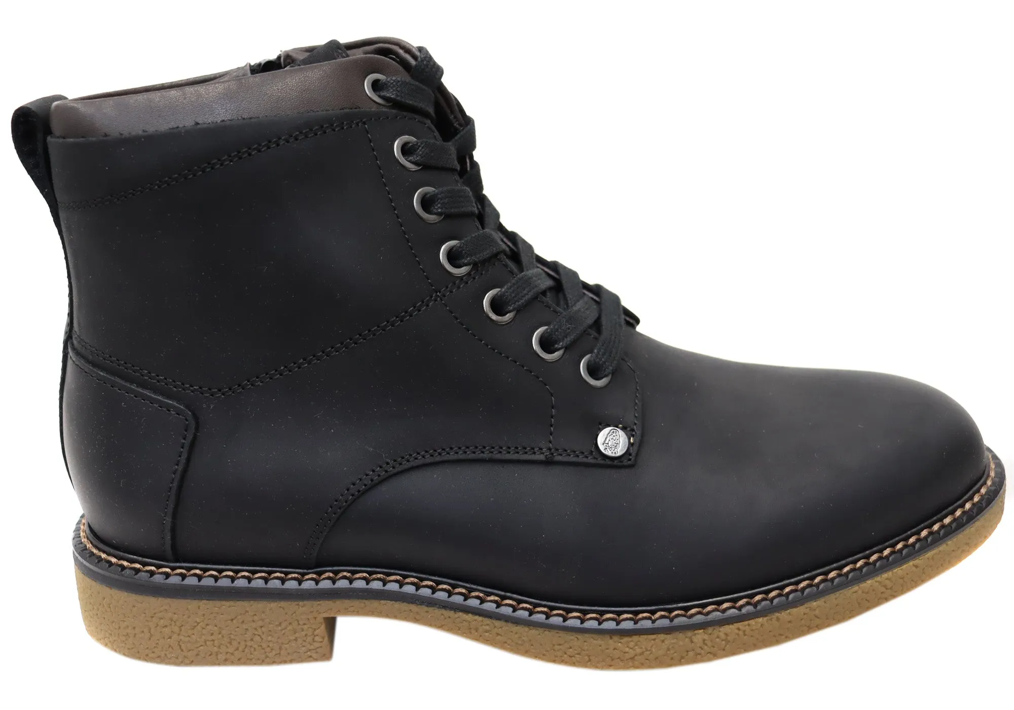 Hush Puppies Montreal Herren Lederstiefel mit Schnürung in weiter Weite Hush Puppies Schuhe